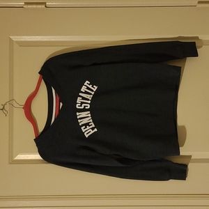 Penn state v neck crew neck Sweatshirt navy blue